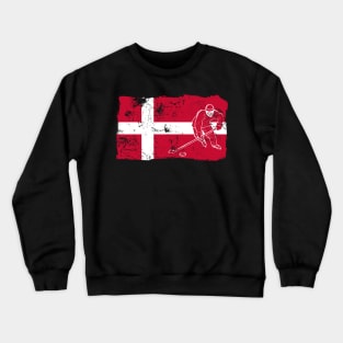 Denmark ice hockey player flag Danmark gift Crewneck Sweatshirt